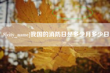 广安我国的消防日是多少月多少日