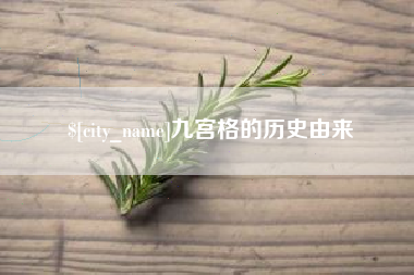 广安九宫格的历史由来