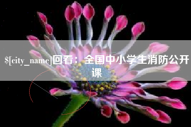 广安回看：全国中小学生消防公开课