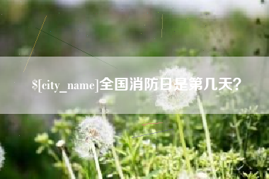 广安全国消防日是第几天？