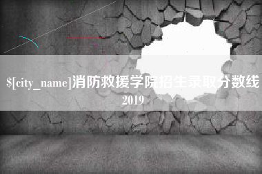 广安消防救援学院招生录取分数线2019