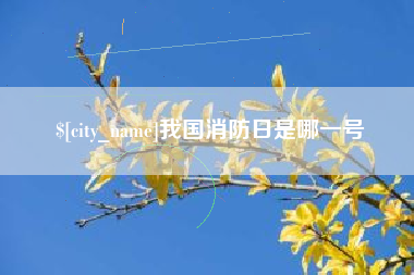 广安我国消防日是哪一号