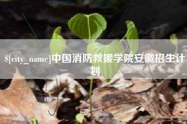 广安中国消防救援学院安徽招生计划