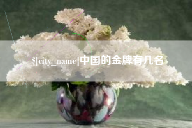 广安中国的金牌有几名
