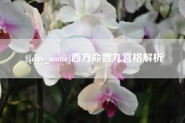 广安西方命数九宫格解析