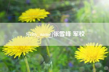 广安张雪峰 军校