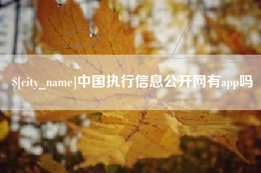 广安中国执行信息公开网有app吗