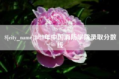 广安2021年中国消防学院录取分数线