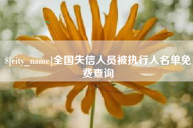 广安全国失信人员被执行人名单免费查询