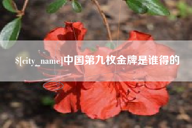 广安中国第九枚金牌是谁得的
