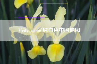 广安纯白色中国地图
