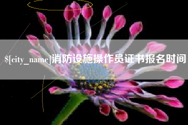 广安消防设施操作员证书报名时间