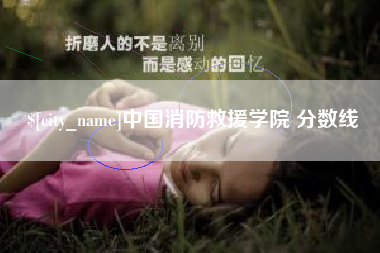 广安中国消防救援学院 分数线
