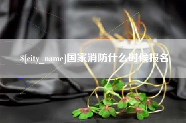 广安国家消防什么时候报名