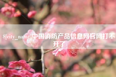 广安中国消防产品信息网官网打不开了