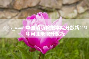 广安中国消防救援学院分数线2023年河北录取分数线