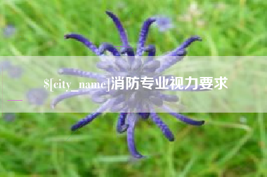 广安消防专业视力要求