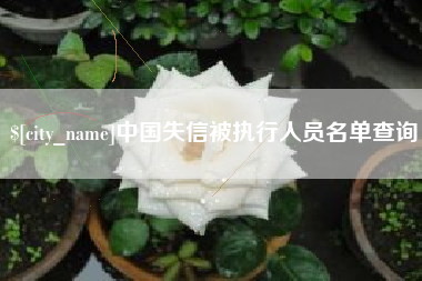 广安中国失信被执行人员名单查询