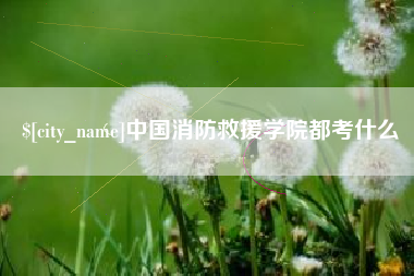 广安中国消防救援学院都考什么