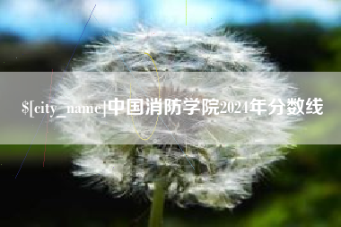 广安中国消防学院2024年分数线