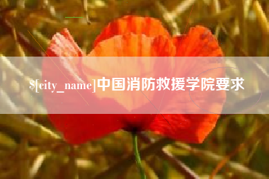 广安中国消防救援学院要求