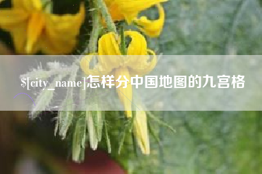 广安怎样分中国地图的九宫格