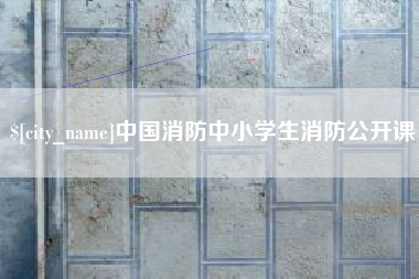 广安中国消防中小学生消防公开课