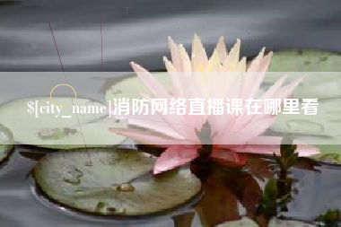 广安消防网络直播课在哪里看