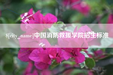 广安中国消防救援学院招生标准