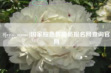 广安国家应急救援员报名网查询官网