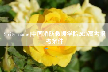广安中国消防救援学院2020高考报考条件