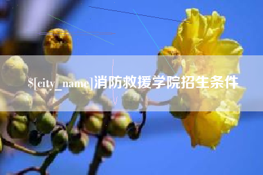 广安消防救援学院招生条件