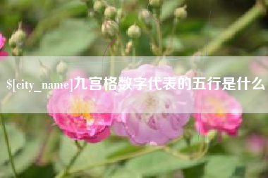 广安九宫格数字代表的五行是什么
