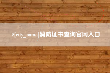 广安消防证书查询官网入口