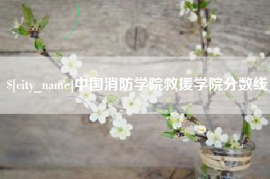 广安中国消防学院救援学院分数线