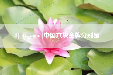 广安中国六块金牌分别是