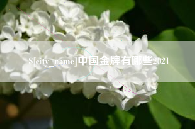 广安中国金牌有哪些2021
