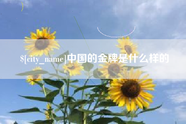 广安中国的金牌是什么样的