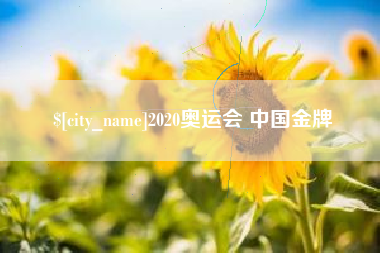 广安2020奥运会 中国金牌